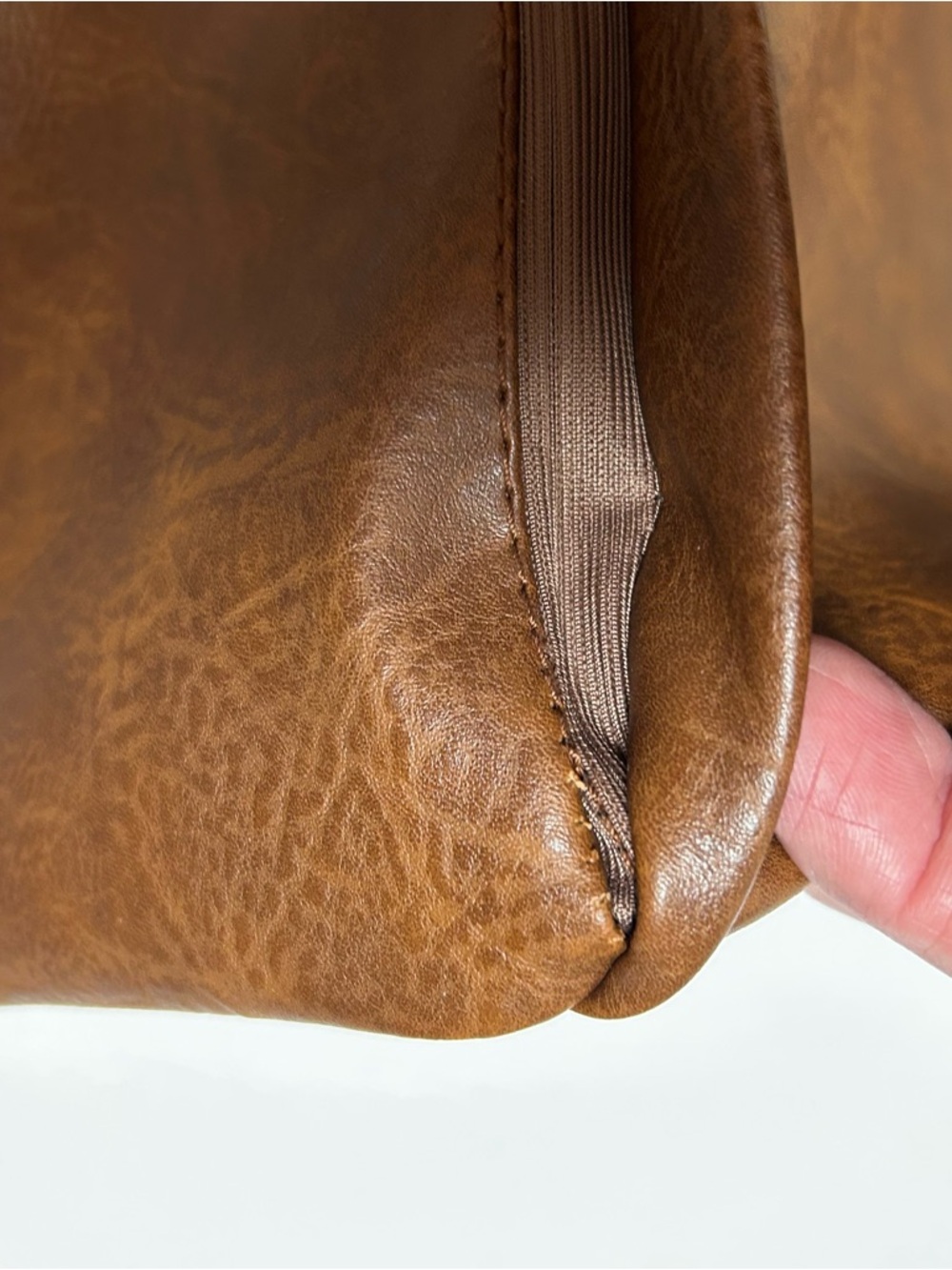 Faux Leather Throw Pillow Cover Zipper Closure Square Brown Brawarm High Quality - Picture 5 of 5